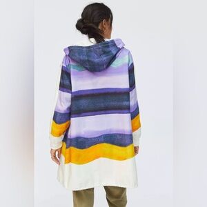 Anthropologie Maeve Striped Windbreaker Jacket